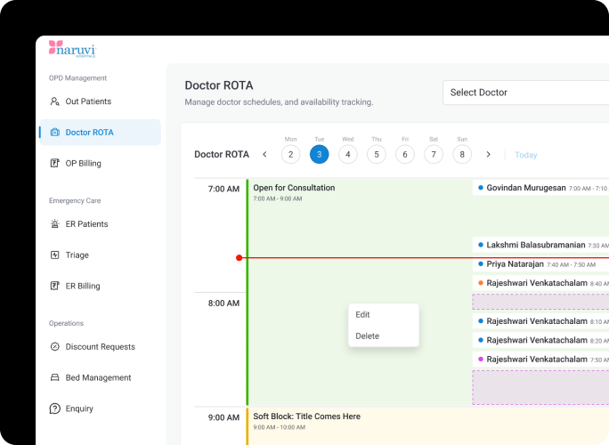 Context-specific workflows insight — tailored triage, billing and nursing views